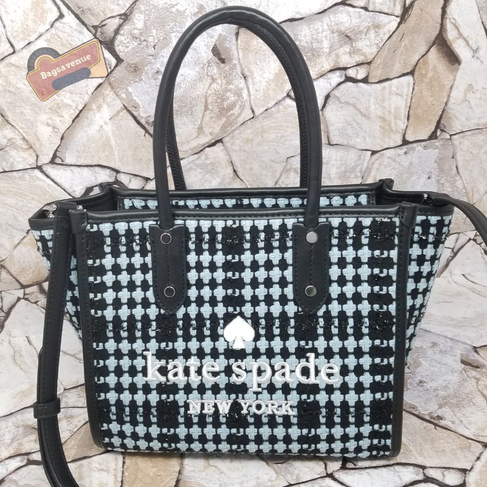 #bagsavenue fast ship new Ella Small Tote Crossbody in Tweed Fabric Kate Spade - Picture 5 of 11